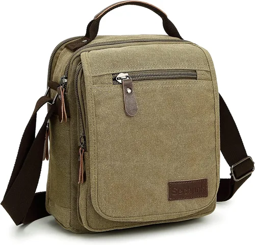 Vista 2 de Sechunk Bolsas pequeñas de lona de hombro bolsa de viaje bolsa de negocios bolsa de trabajo para hombres y mujeres