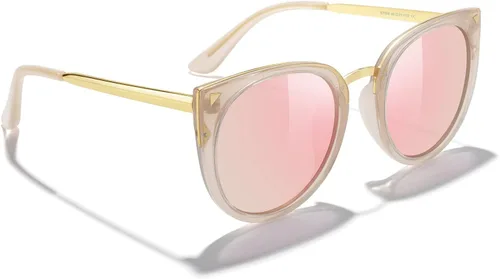 Vista 5 de MERRY'S Girls Cat Eye - Gafas de sol para niños, Niños Gafas de sol polarizadas S7001 para niños