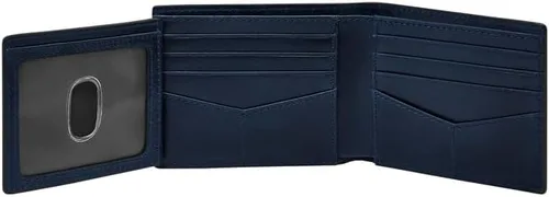 Vista 29 de Fossil Derrick - Cartera plegable de piel con bloqueo RFID y ventana de identificación abatible para hombre