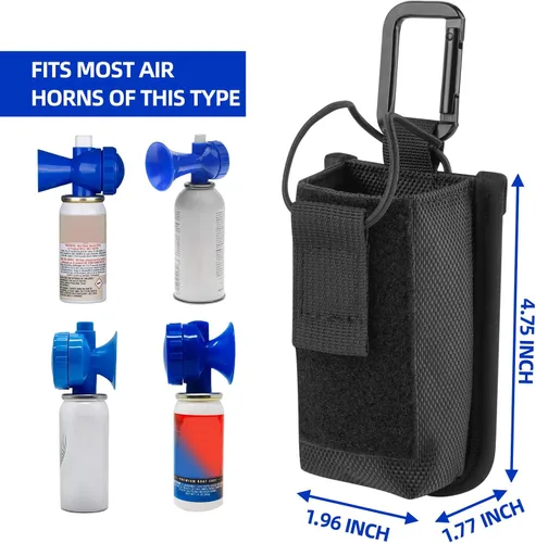Vista 2 de Xxerciz Soporte de nailon para bocina de aire de 1.4 onzas, clip de cinturón portátil con cordón ajustable, funda protectora de transporte