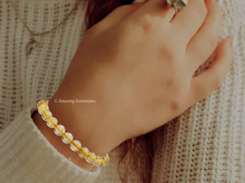 Vista 232 de Amazing Gemstone Crystal Bracelet for Women Men's Gifts - Protection Healing Crystal Bracelet - 8mm Gemstone Beaded Stretchable Bracelet Pulseras
