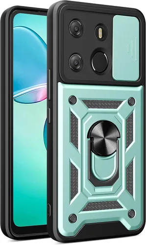 Vista 7 de Compatible con carcasa de soporte Infinix Zero Ultra 5G, con cubierta de lente de cámara deslizante compatible con funda Infinix Zero Ultra 5G Negro