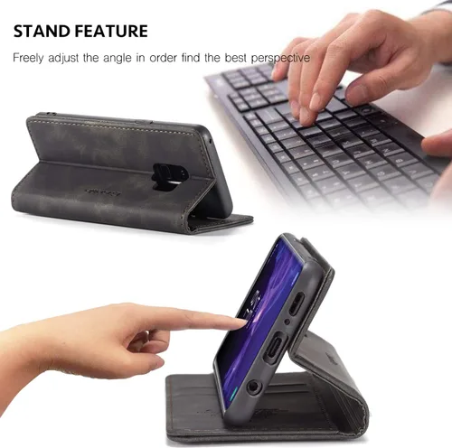 Vista 5 de Funda para Samsung Galaxy S9, Samsung Galaxy S9, funda tipo cartera, soporte magnético, funda protectora de piel retro con tapa para identificación