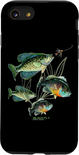 Vista 18 de Crappie Bluegill Fishing Phone Covers Black Fly Case for iPhone 17