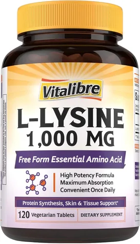 Vista 6 de Vitalibre Péptidos de colágeno múltiple en polvo tipo I II III V X + L-lisina 1000 mg comprimidos, proteína de colágeno hidrolizada y aminoácidos