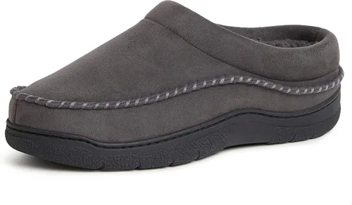 Vista 12 de Dearfoams Pantuflas Thompson de espuma viscoelástica para hombre Negro