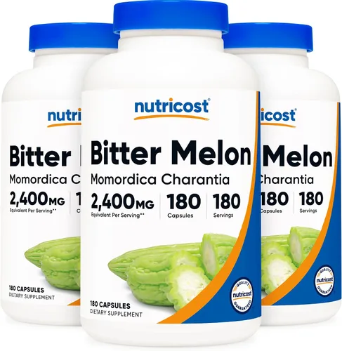 Vista 7 de Nutricost Melón Amargo 0.02 oz, 180 Cápsulas, 1 botella, 1