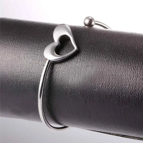 Vista 9 de U7 delicado brazalete de puño simple de platino bañado en oro real de 18K, joyería moderna.