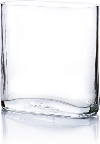 Vista 8 de WGV - Jarrón rectangular alto de bloque, ancho de 2 pulgadas, largo de 8 pulgadas, altura de 10 pulgadas, recipiente floral de vidrio transparente