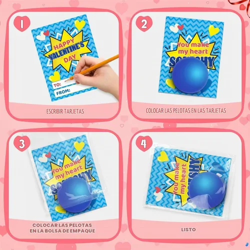 Vista 3 de 28 tarjetas de regalo del día de San Valentín con bola pequeña