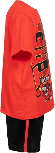 Vista 7 de Power Rangers Conjunto de camiseta verde Ranger, Ranger rojo, camiseta azul Ranger y pantalones cortos de malla para niños pequeños a grandes