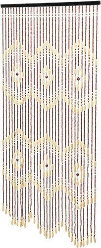 Vista 5 de Cortina de bambú natural para puerta, 31 hebras de flecos con cuentas para puerta, cortinas hechas a mano, cortinas colgantes con cuentas