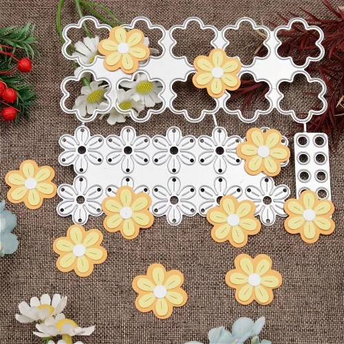 Vista 2 de Lapoo Troquel de corte de flores para álbumes de recortes, plantillas de corte duraderas para álbumes de recortes, álbum de fotos, tarjetas de papel