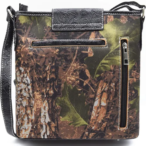 Vista 3 de Bolso de hombro oculto con diamantes de imitación de camuflaje para mujer