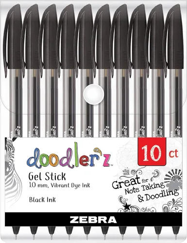 Vista 6 de Zebra Pen Doodler'z 41960 - Bolígrafo de tinta en gel, colores surtidos, 0.039 pulgadas, 60 unidades (41960)