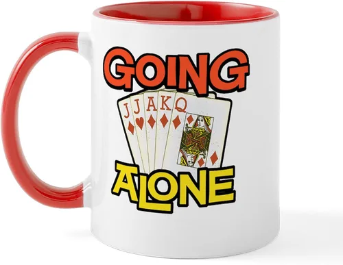 Vista 96 de CafePress Euchre Champ Mugs Taza de café de cerámica de 11 oz (11.0 fl oz)