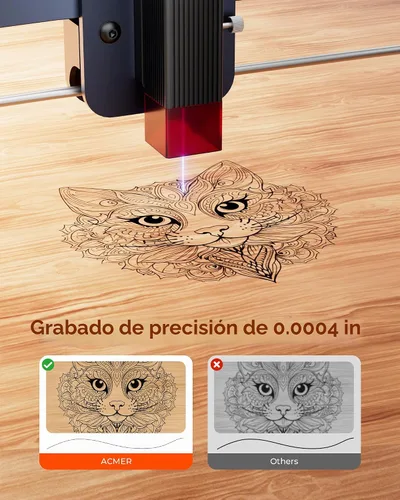 Vista 3 de ACMER Máquina del grabador del laser de S1, cortador del laser 2500mW