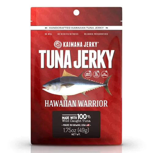Vista 11 de Kaimana Ahi Atún Jerky, chile hawaiano, 2 onzas, capturado en la naturaleza, alto en Omega 3, totalmente natural, fabricado en los Estados Unidos