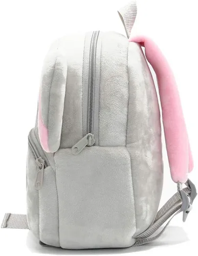 Vista 2 de Mochila con diseño de animales animal de felpa minibolsa de viaje para niño de 2-6 años Elefante gris PBK001