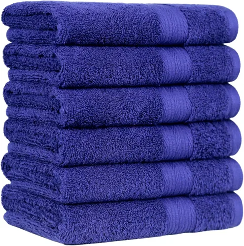 Vista 25 de Amazon Basics Juego de 6 toallas de gran tamaño resistentes a la decoloración, 100% algodón, altamente absorbentes, suaves, color verde azulado, 2