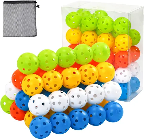 Vista 13 de Pelotas de golf de plástico para práctica de vuelo limitado, pelota de entrenamiento de golf hueca para práctica de swing, pelotas de golf