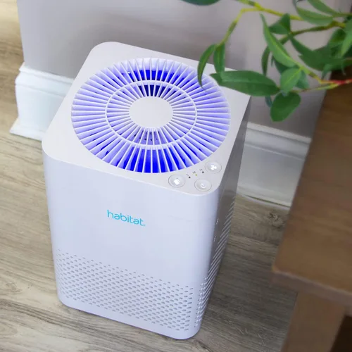 Vista 2 de Habitat Sistema de filtración HEPA verdadero de 150 A, sensor de calidad del aire en tiempo real, cubre hasta 900 pies cuadrados, elimina el 99.97%