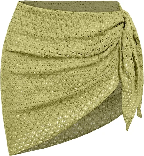 Vista 64 de ZAFUL - Pareo de mujer, pareo de playa, pareo transparente para bikini, pareo de gasa para traje de baño 0- Café