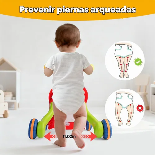Vista 7 de AuntyFey Andador de bebé, 3 en 1 para bebés, niñas y niños, color rojo