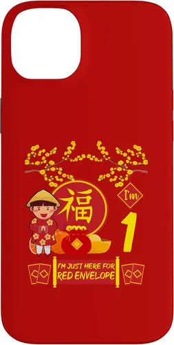 Vista 15 de iPhone 16 1 Año viejo Niños Año Nuevo Chino Decoración Rojo Sobre Caso
