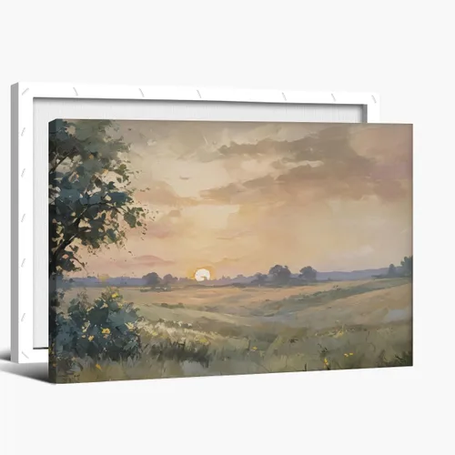 Vista 12 de Póster vintage de pato salvaje volador rústico, paisaje de campo, arte de pared, retro, clásico, naturaleza, lienzo, impresión de prado y patos