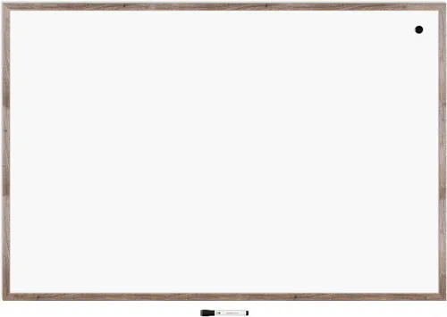 Vista 7 de U Brands Decor - Pizarra magnética de borrado en seco, 36 x 48 pulgadas, marco de madera rústica