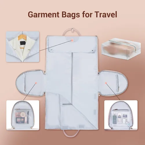 Vista 4 de Bolsas de ropa para viajes para mujer, Rosado, Lindo