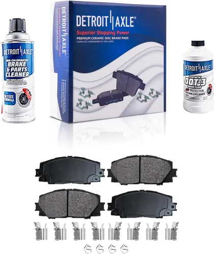 Vista 47 de Detroit Axle - Pinza de disco del lado del acompañante + pastillas de freno de cerámica de repuesto para Lexus HS250H Toyota RAV4 Prius V Scion xB