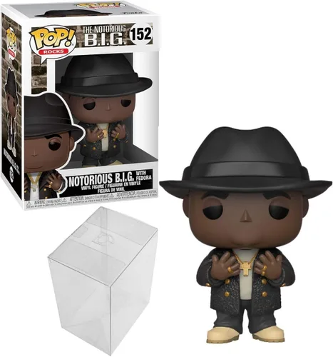 Vista 7 de Funko Pop! Rocks: Biggie - Notorious B.I.G con Fedora Bundle con 1 protector de caja PopShield Pop