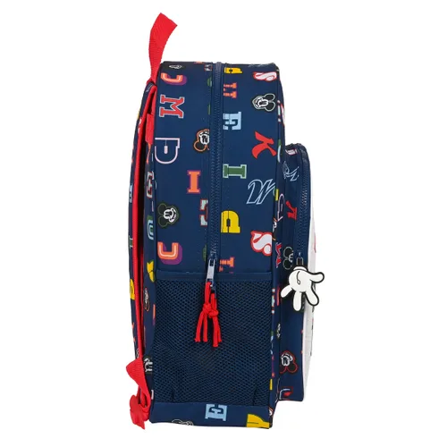 Vista 3 de Mochila Escolar Mickey Mouse Clubhouse Only one Azul marino 33 x 42 x 14 cm