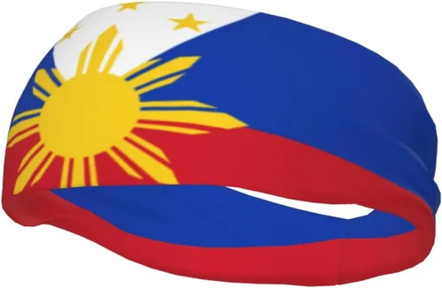 Vista 10 de Diadema deportiva con la bandera de Filipinas para hombres y mujeres, para correr, ciclismo, yoga, fitness, entrenamiento