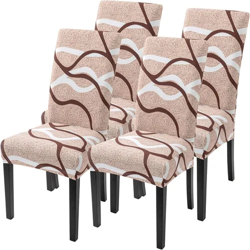 Vista 59 de SearchI Juego de 2 fundas elásticas para sillas Parsons de comedor, fundas elásticas con estampado de elastano, extraíbles, lavables, fundas
