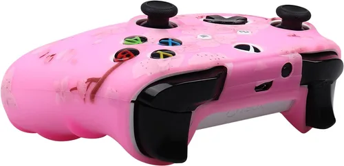 Vista 4 de RALAN Cherry Blossoms Skin , Sakura Silicone Controller Cover Skin Protector Compatible for Xbox Ones Controller