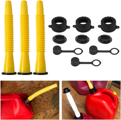 Vista 7 de Kit de piezas de tapa de boquilla de repuesto para latas de gas, boquilla de vertido flexible para Rubbermaid
