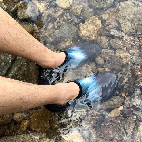 Vista 7 de Zapatos de agua para mujer y hombre descalzo de secado rápido calcetines acuáticos para playa natación surf yoga ejercicio nuevas suelas