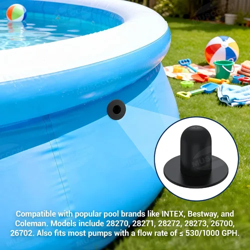 Vista 6 de 6 piezas de repuesto de enchufe de piscina para piscinas Bestway e Intex, enchufes de piscina de tierra, tapón de enchufe de pared, piezas