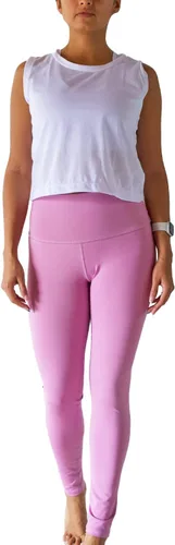 Vista 5 de Leggings de cintura alta para mujer, cómodos y elegantes pantalones de yoga con tela que absorbe la humedad (talla única, mediana y grande, morado)