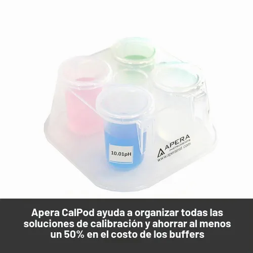 Vista 3 de APERA INSTRUMENTS AI209-T Value Series PH20 Kit combinado de probador de pH que incluye el juego de mantenimiento y un soporte de solución CalPod