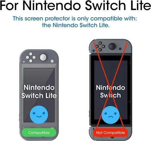Vista 2 de amFilm Protector de pantalla de vidrio templado para Nintendo Switch Lite 5.5'' 2019, paquete de 3