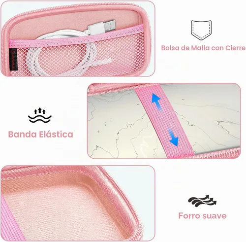 Vista 6 de FINTIE Funda para impresora HP Sprocket Select/Sprocket Plus Smartphone Dreamy Marble