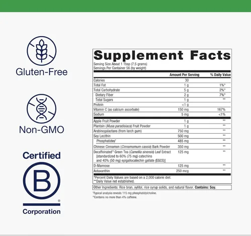 Vista 2 de Metagenics G.I. Support - Soporte de mucosa gástrica* - Suplemento antioxidante sin gluten y sin OMG - Apoya la salud digestiva, el alivio