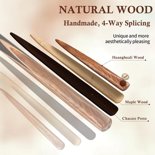 Vista 7 de Kmise 57 inch Pool Cue, 19oz Cue Stick with 9.5mm Professional Tip, Handcraft, Made of Chacate Preto Wood, Bar or House Use for Men or Women, Pool