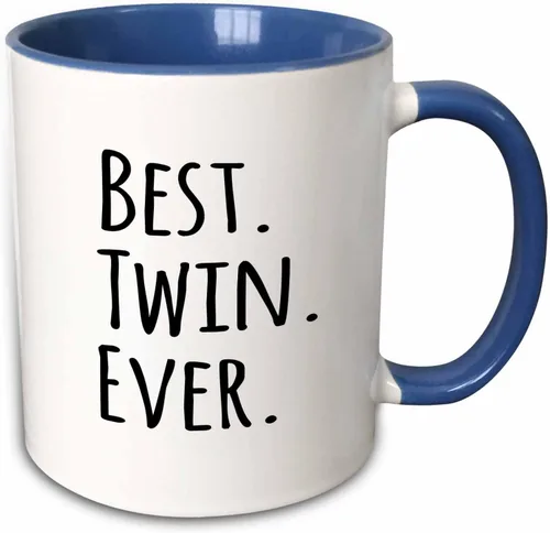 Vista 9 de 3dRose Best Twin Ever - Taza de 11 onzas, color negro