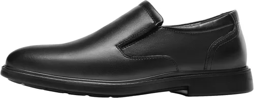 Vista 7 de Mocasines casuales sin cordones para hombre, zapatos elásticos con punta cuadrada, zapatos de vestir de boda, zapatos de lujo para oficina