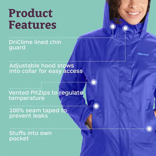 Vista 5 de Marmot womens Women's Precip Eco Waterproof Rain Jacket